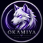 Okamiya — biały wilk na czarno-fioletowym tle